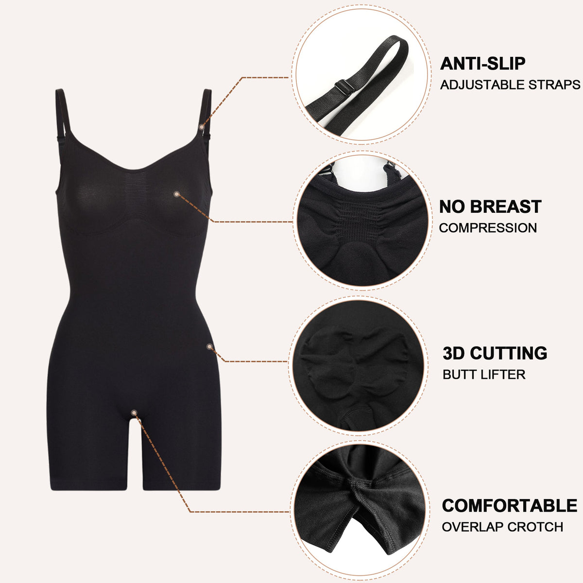 Seamless Sculpt Mid-Thigh Shorts Bodysuit