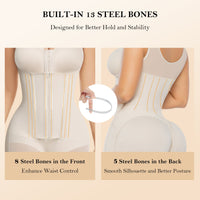 Steel Boned High Compression Full Bust Faja Bodysuit