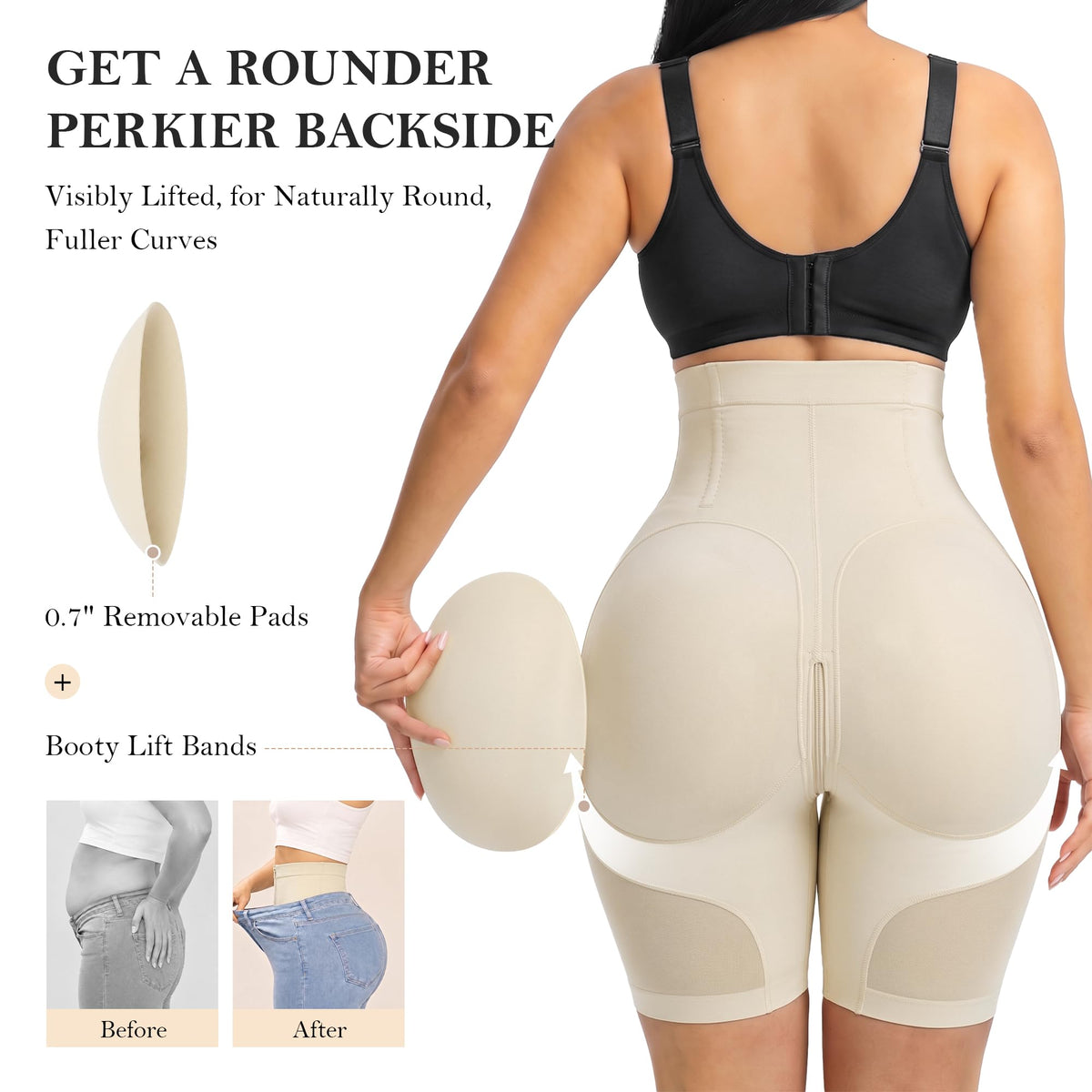 Hip Enhancer Faja Shorts Butt Lift Shapewear