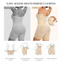 Tummy Control Shapewear Back-Opening Bodysuit