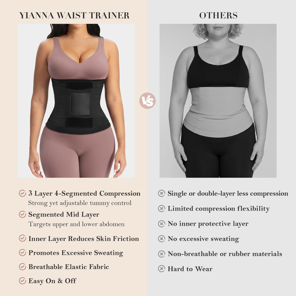 Triple Layer Sweat Sculpt Waist Trainer Belt